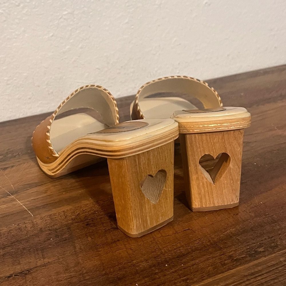 Jonathan Martin | Retro Heart Heel Square-toe Slip-on Mules |